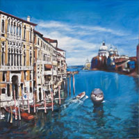 Taurant V1 nach Rewe, Venedig, gemalt mit Ölfarben